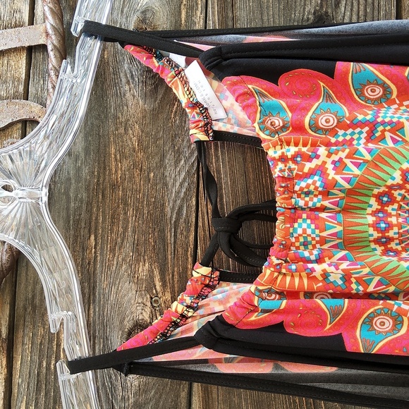 New York & Company Black and Multicolor Dress Size XL - Picture 7 of 12